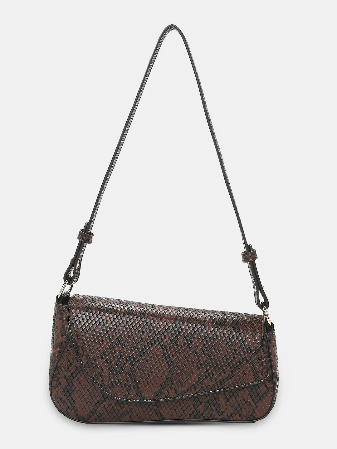 Brown Animal Print Asymmetric Sling Bag - Image 2