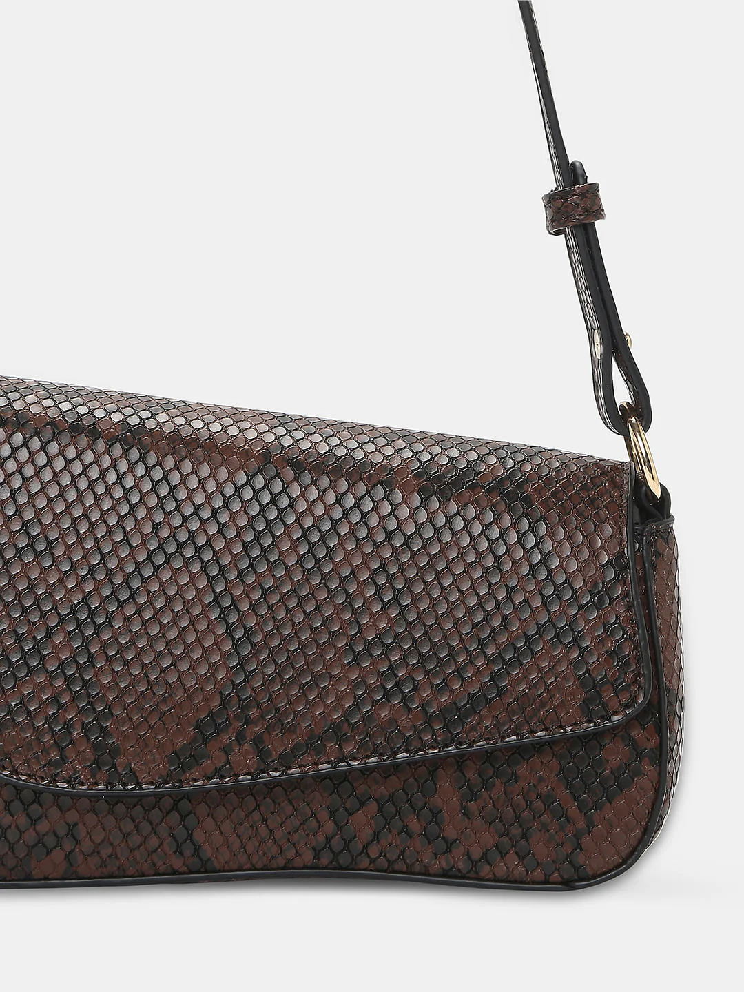 Brown Animal Print Asymmetric Sling Bag - Image 3