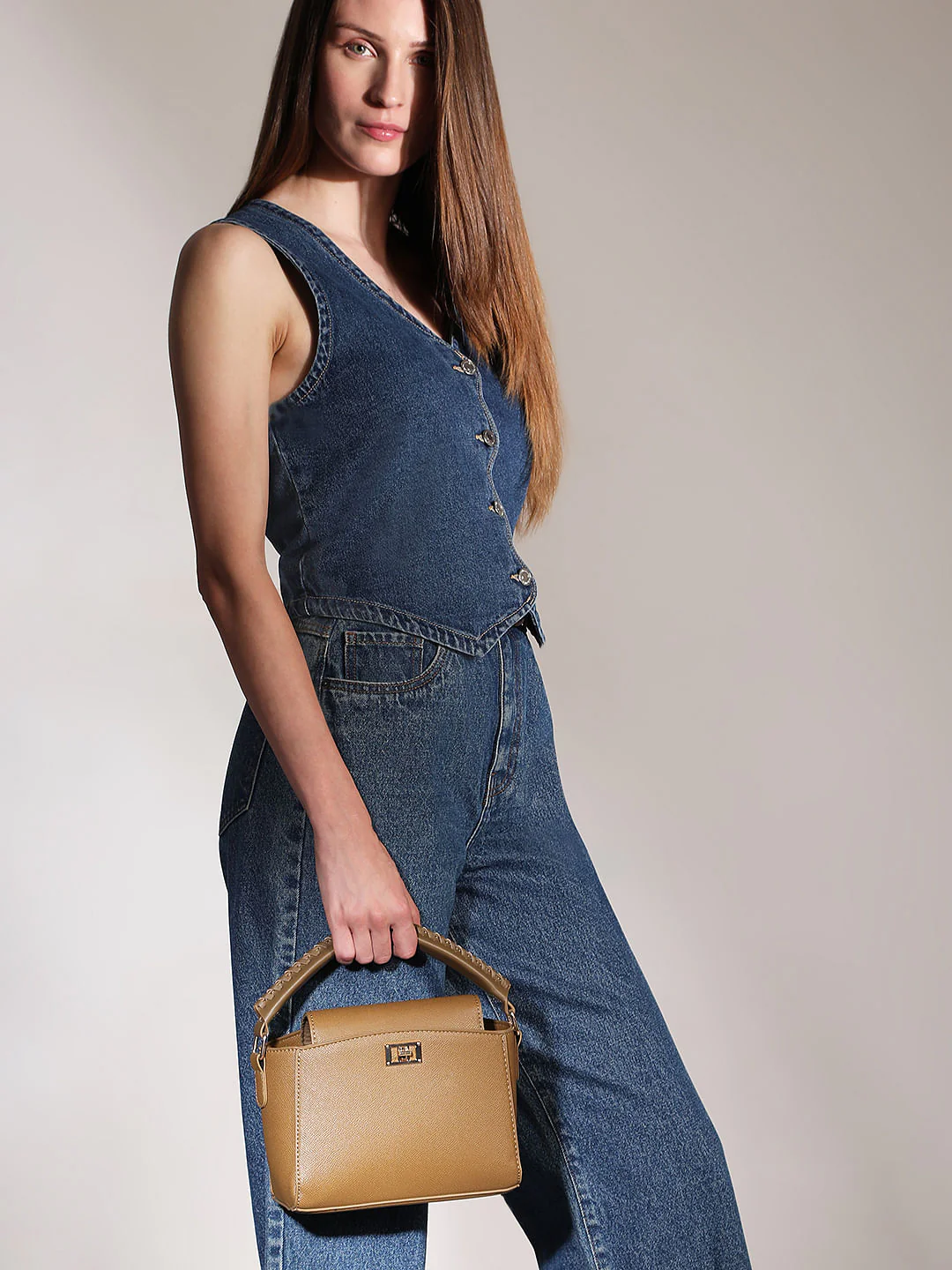 Beige Small Handbag