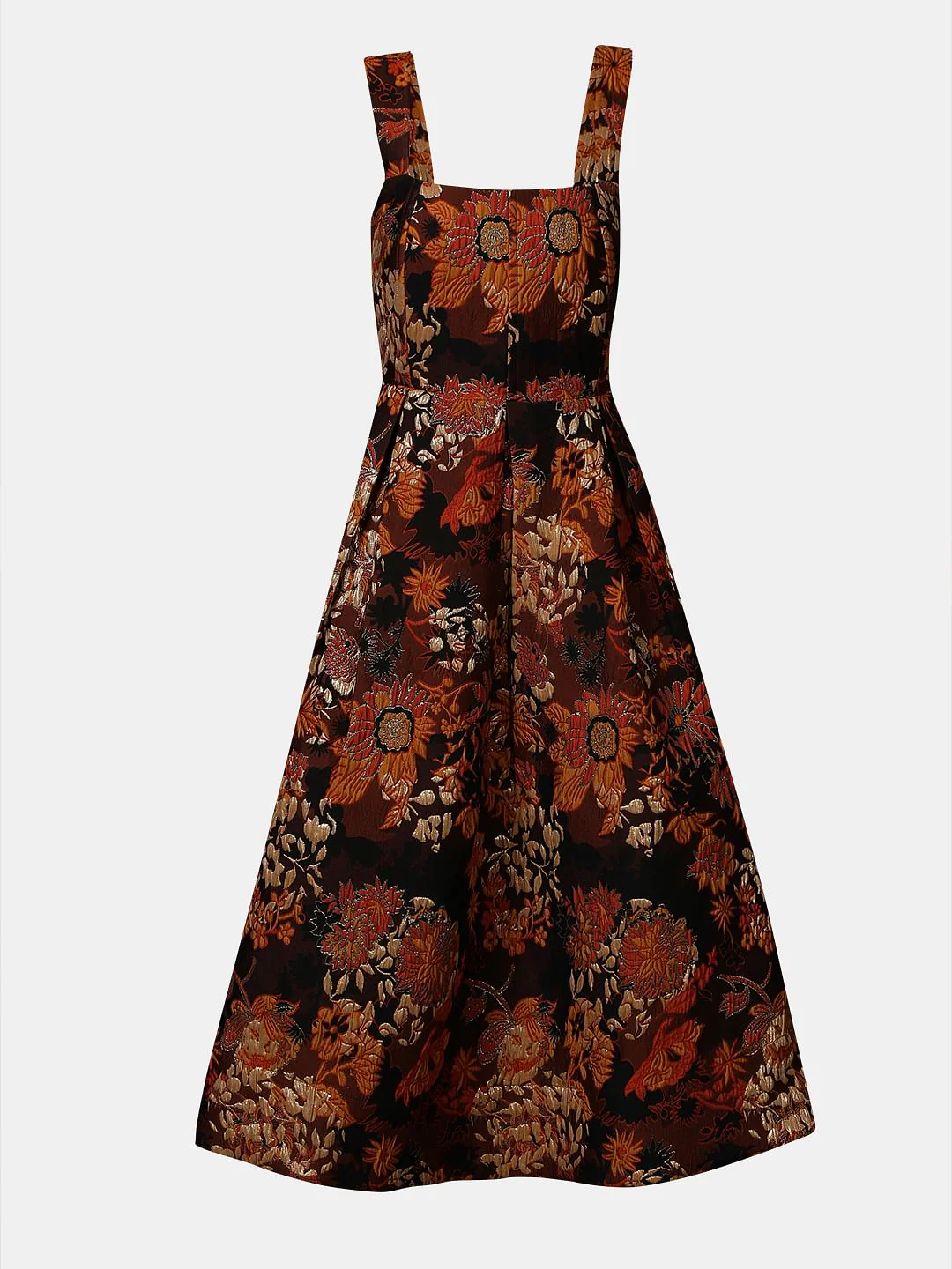 Black Floral Jaquard Dress - Image 7