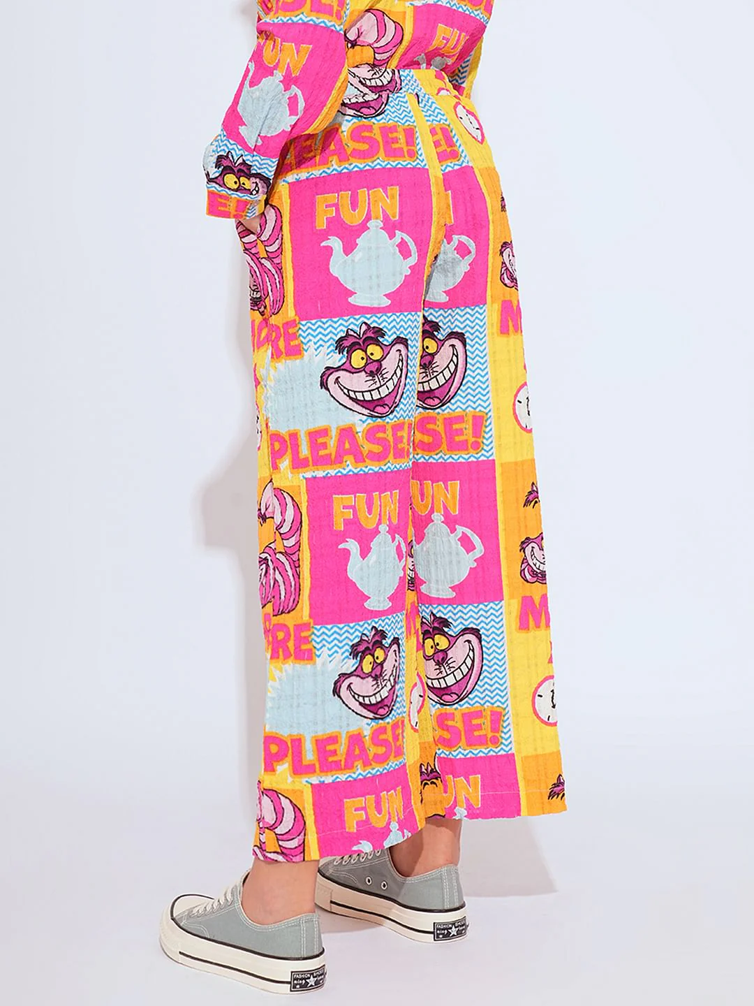 Girl Cheshire Cat Pink Printed Co-Ord Set Pants - Image 3