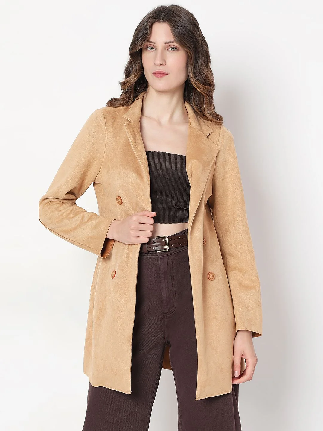 Brown Suede Coat - Image 2