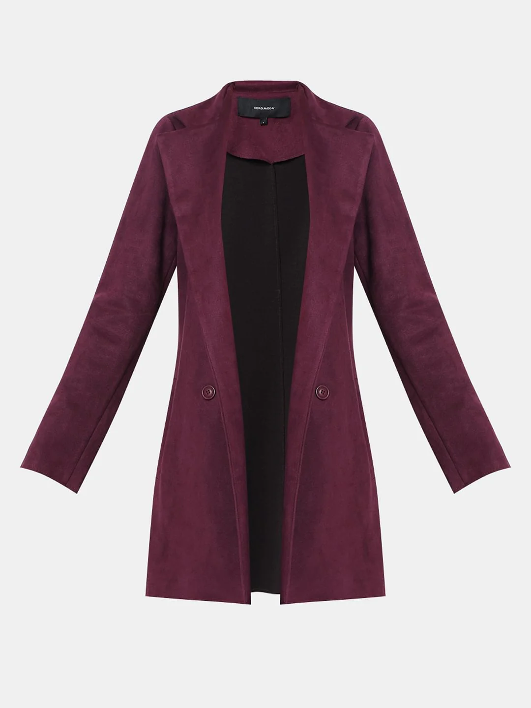 Purple Suede Long Coat - Image 7
