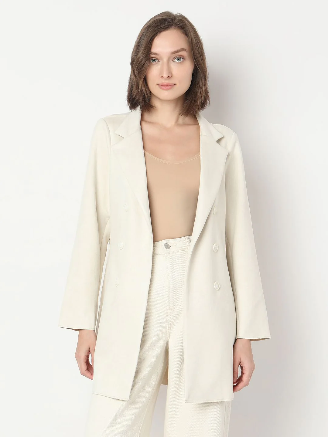 Beige Suede Jacket - Image 2