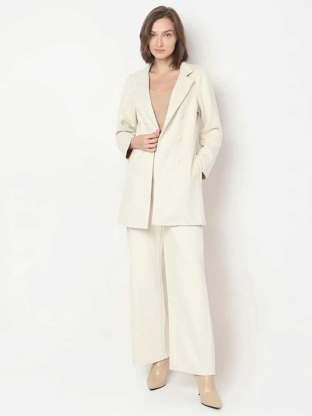 Beige Suede Jacket - Image 5