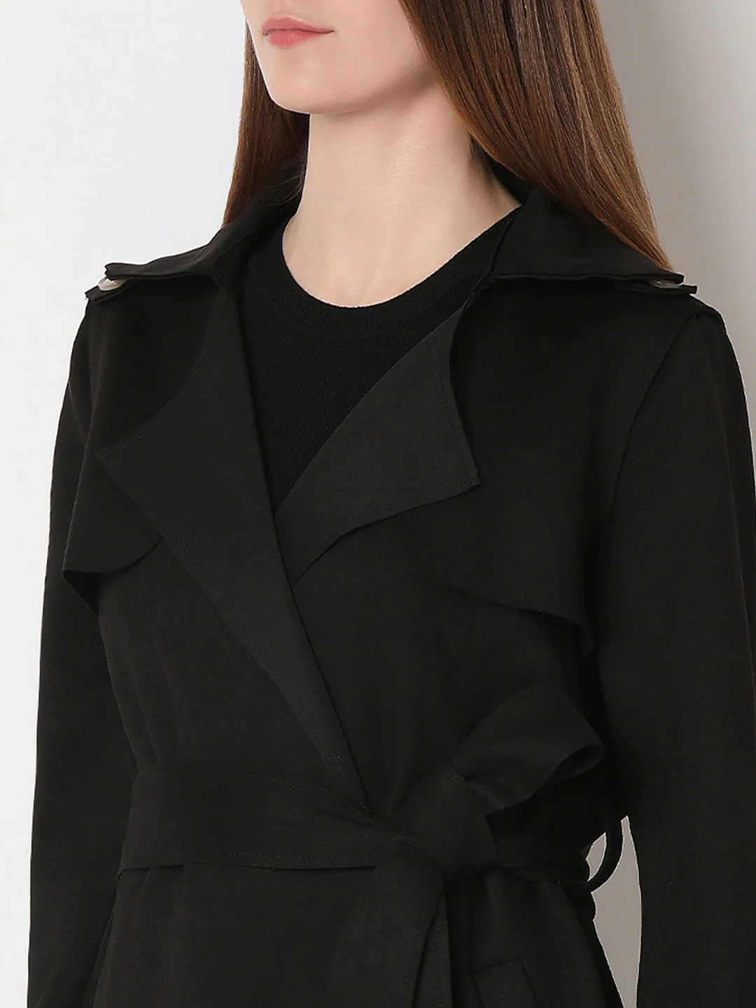 Black Long Suede Coat - Image 6