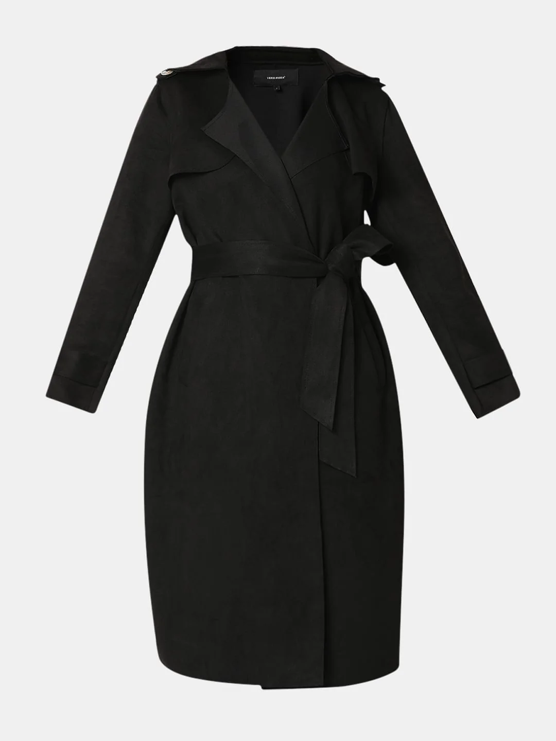 Black Long Suede Coat - Image 7