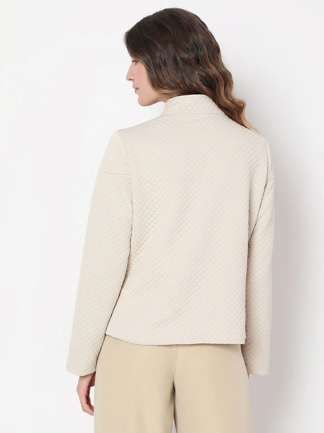 Beige Quilted Jacket - Image 4