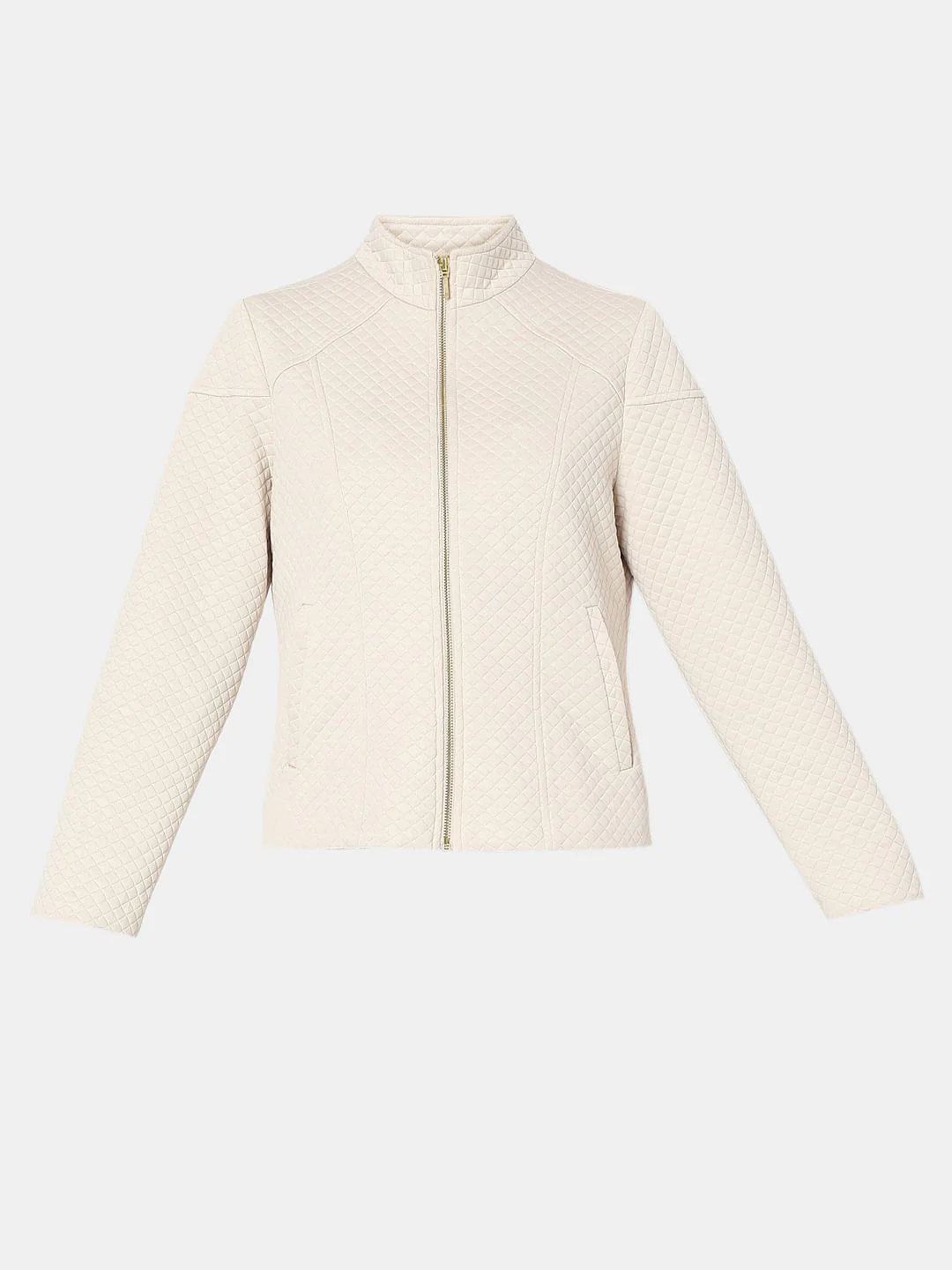 Beige Quilted Jacket - Image 7