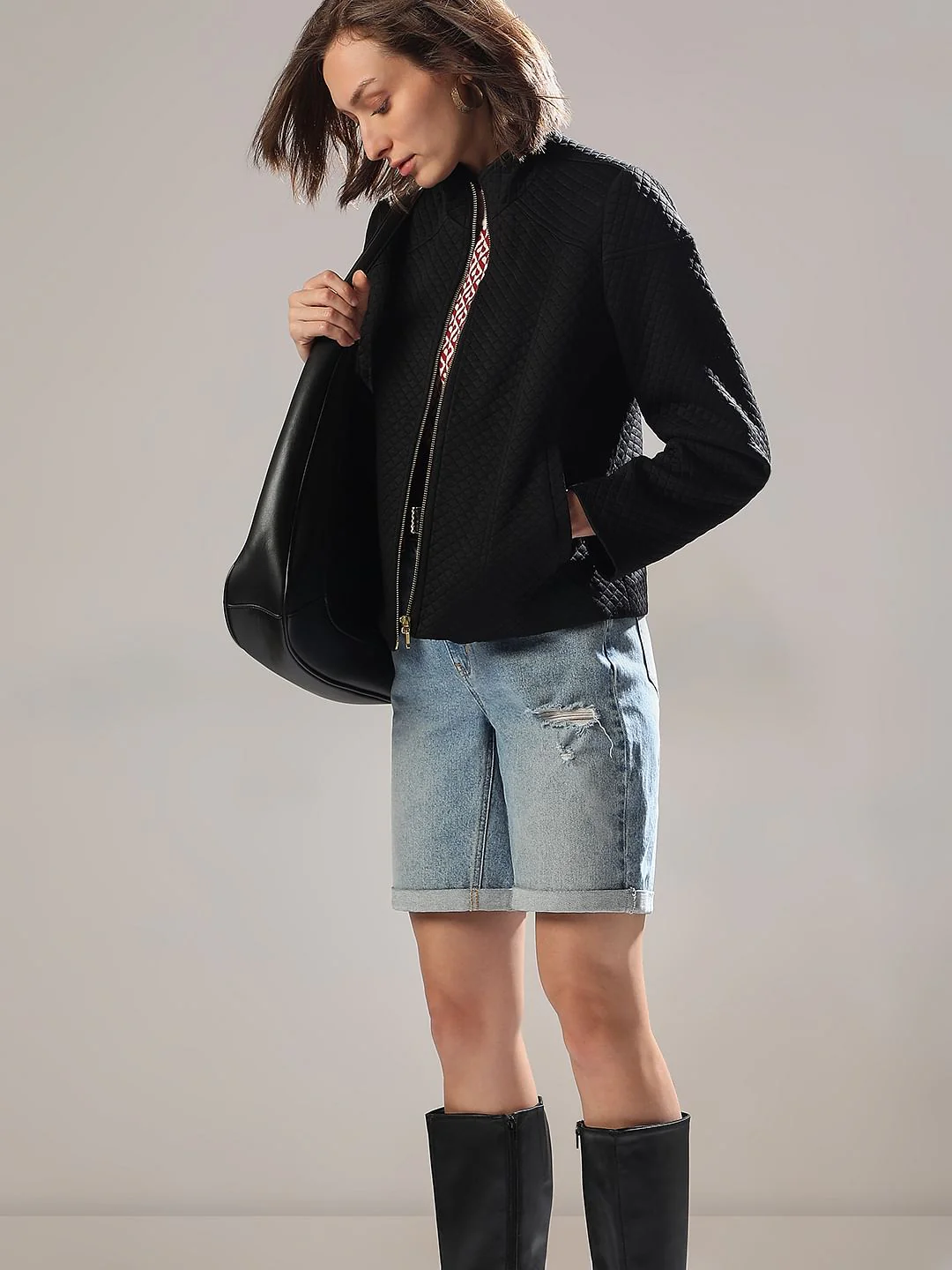 Black Quilted Jacket