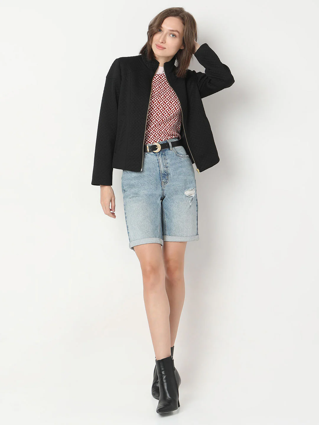 Black Quilted Jacket - Image 5