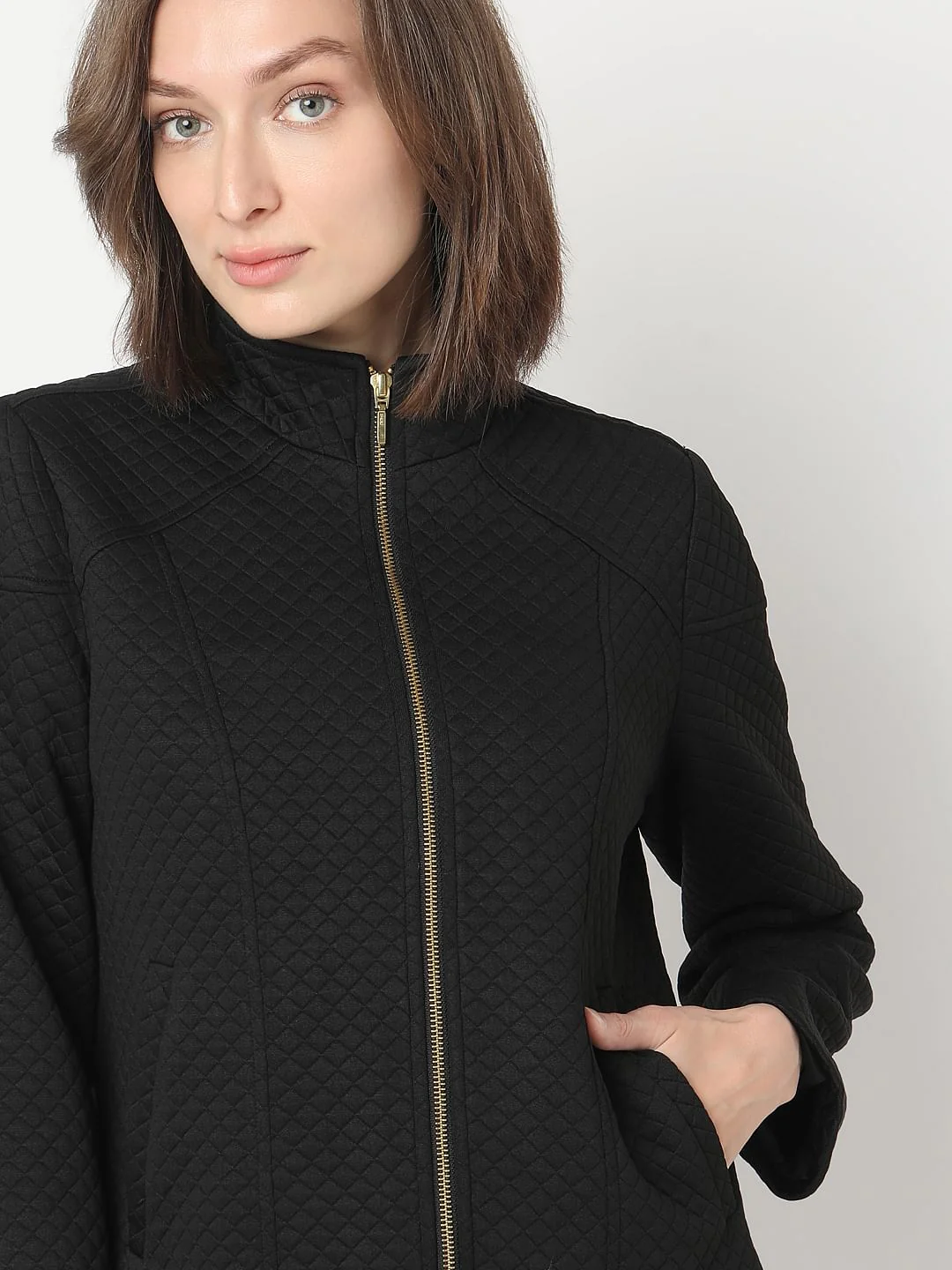 Black Quilted Jacket - Image 6