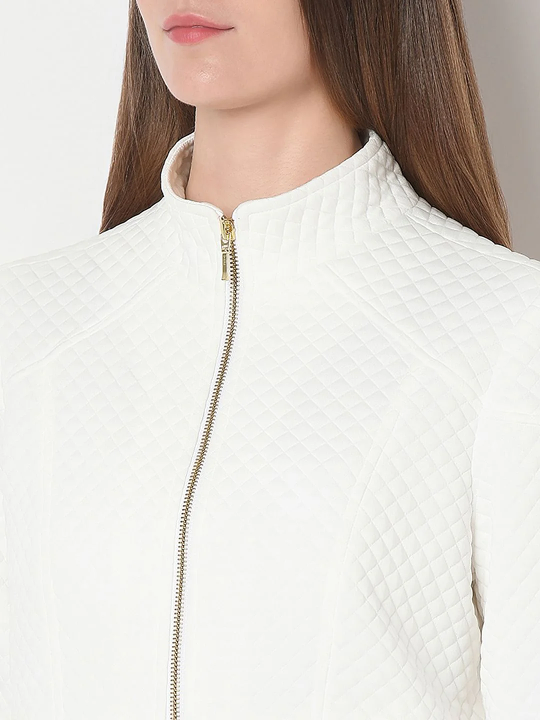 White Quilted Jacket - Image 8