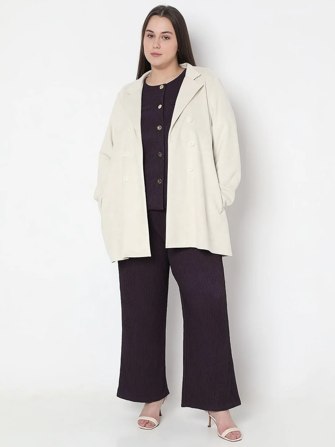 Curve Off-White Suede Jacket - Image 5