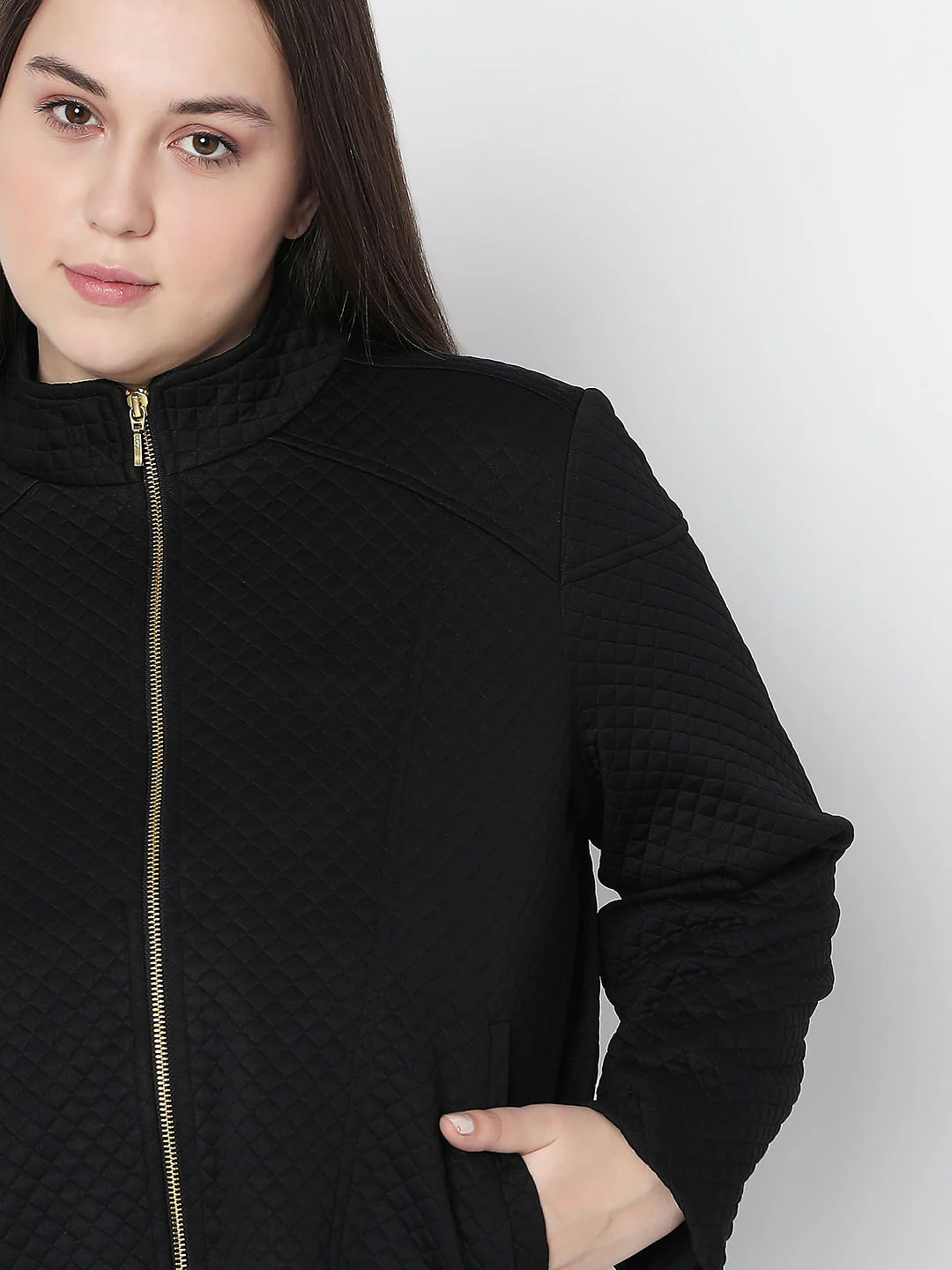 Curve Black Quilted Jacket - Image 6