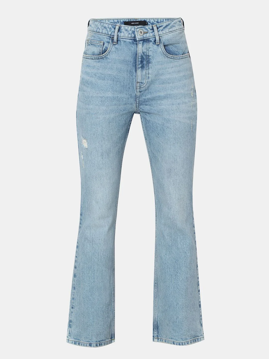 Light Blue High Rise Bootcut Jeans - Image 7