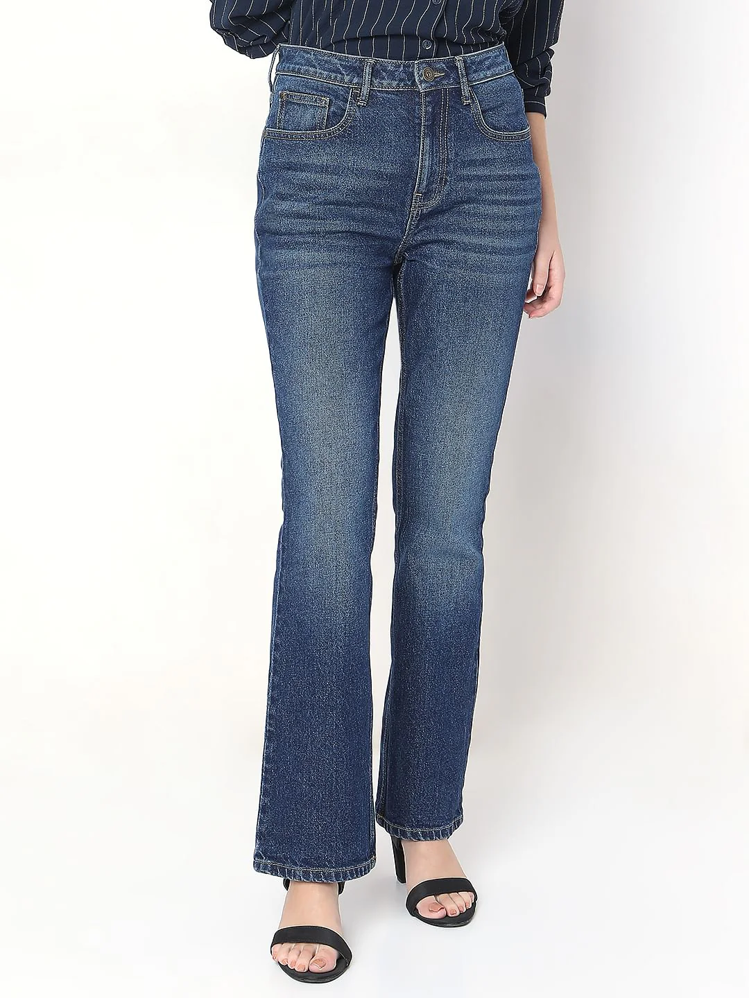 Blue Bootcut Jeans - Image 2