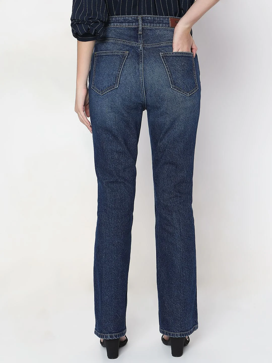 Blue Bootcut Jeans - Image 4