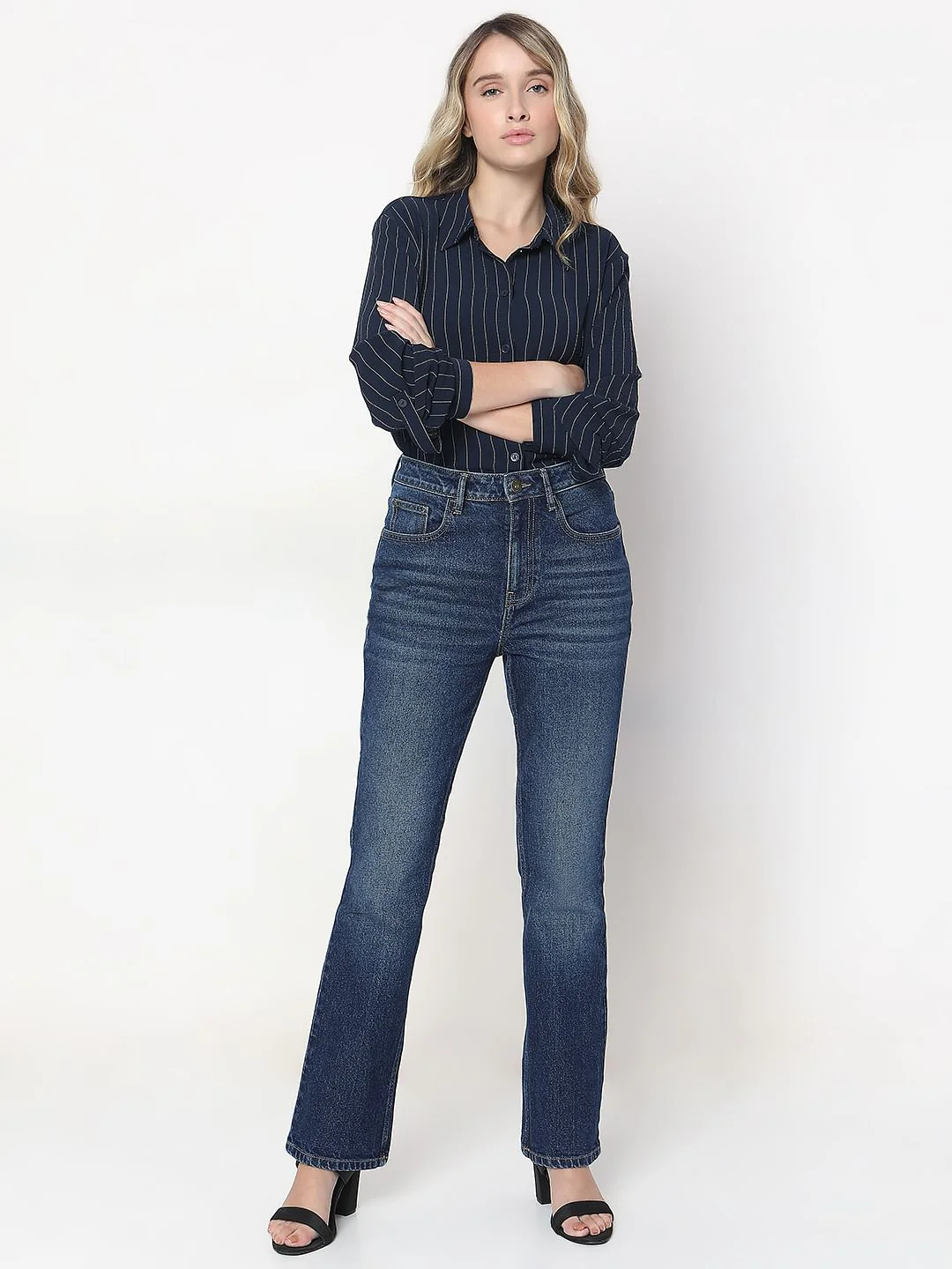 Blue Bootcut Jeans - Image 5