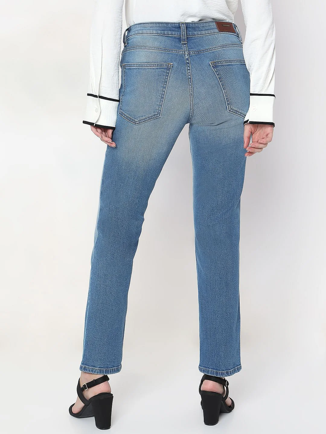 Light Blue Straight Fit Jeans - Image 4