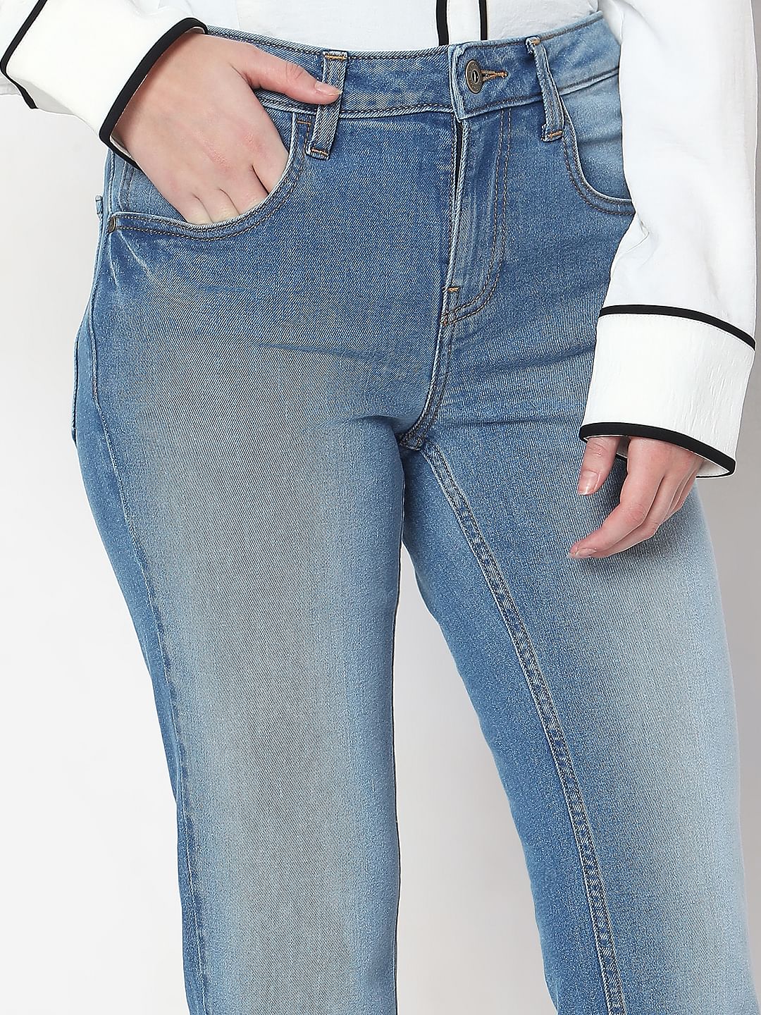 Light Blue Straight Fit Jeans - Image 6