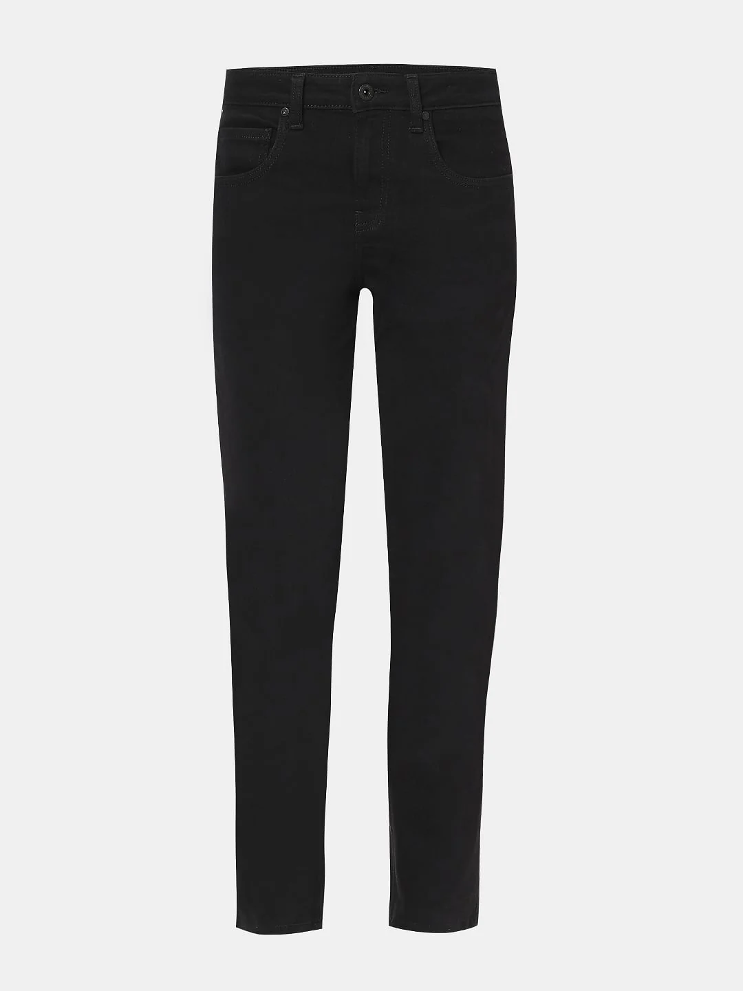 Black Mid Rise Straight Fit Jeans - Image 7