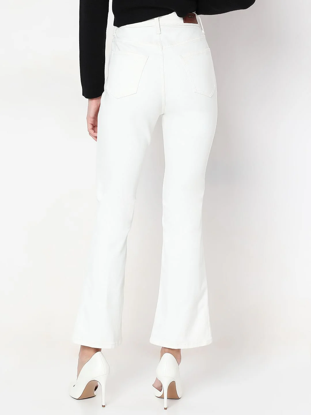 White Bootcut Jeans - Image 4