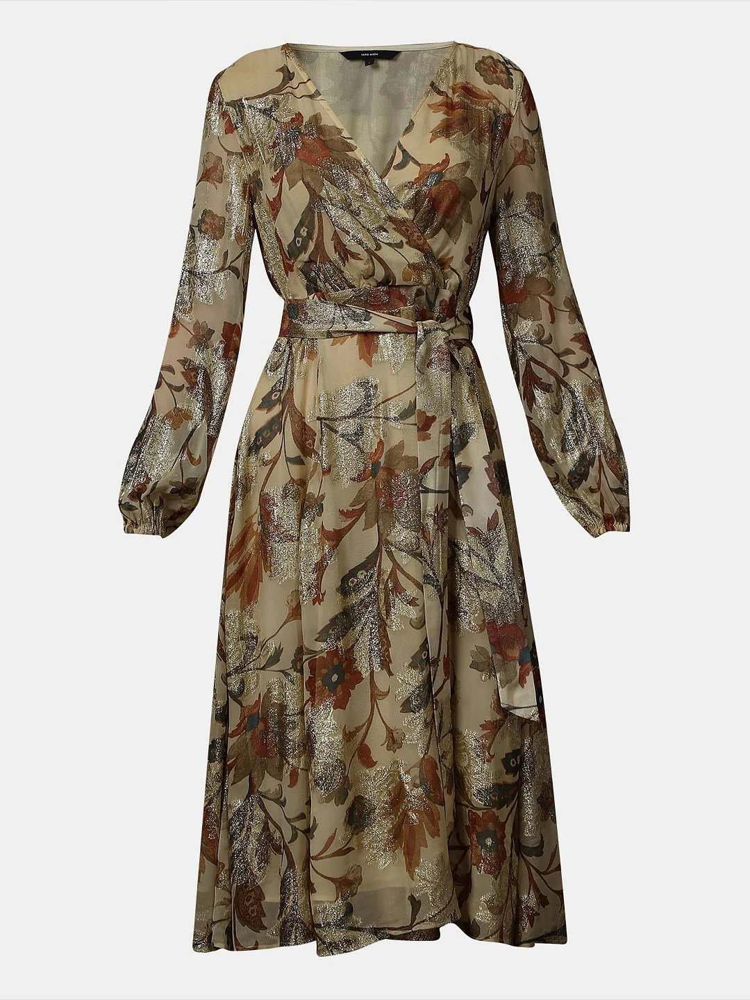Ecru Floral Print Midi Dress - Image 7