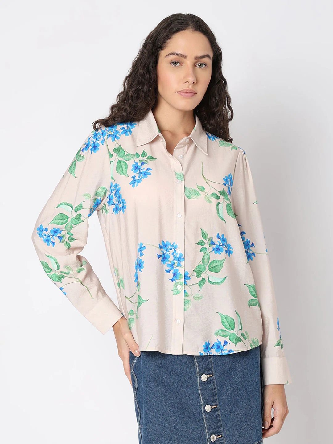 Off-White Floral Shirt - Image 2