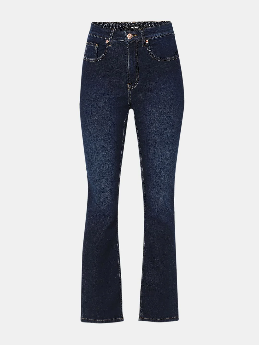 Dark Blue High Rise Bootcut Jeans - Image 7