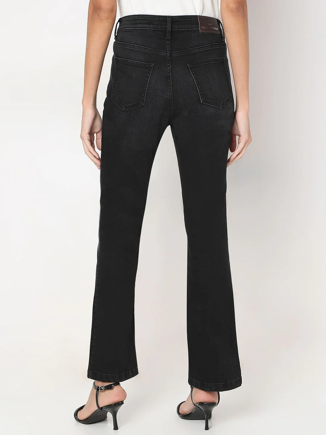 Black High Rise Bootcut Jeans - Image 4