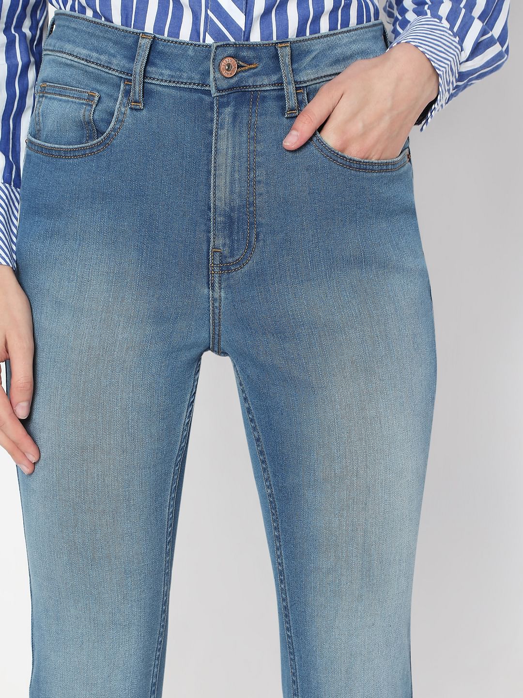 Blue High Rise Bootcut Jeans - Image 6