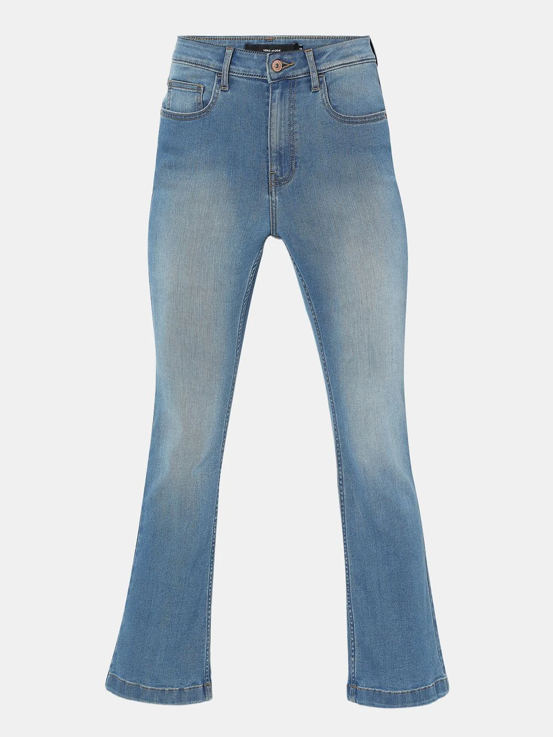 Blue High Rise Bootcut Jeans - Image 7