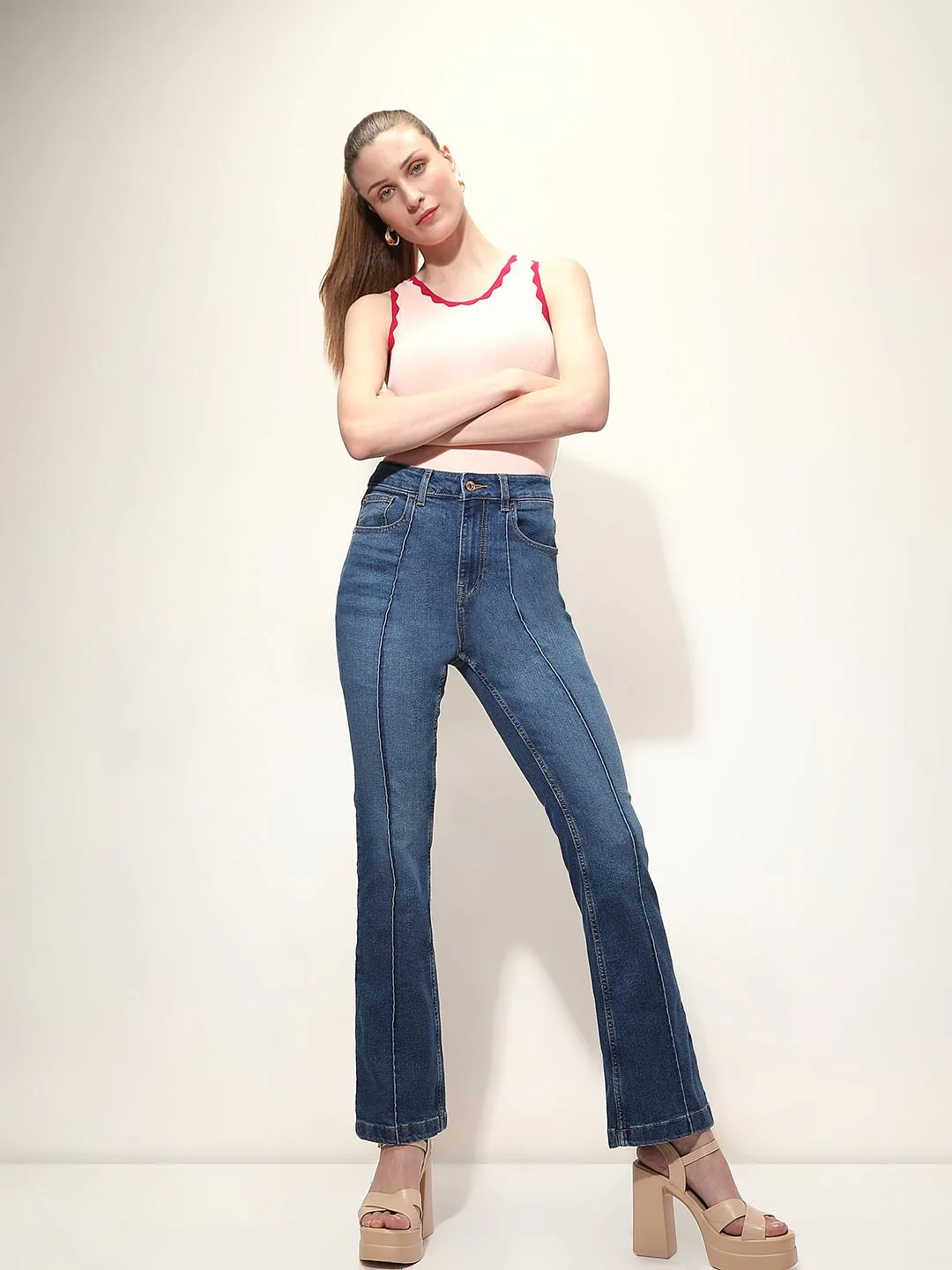 Dark Blue Bootcut Jeans