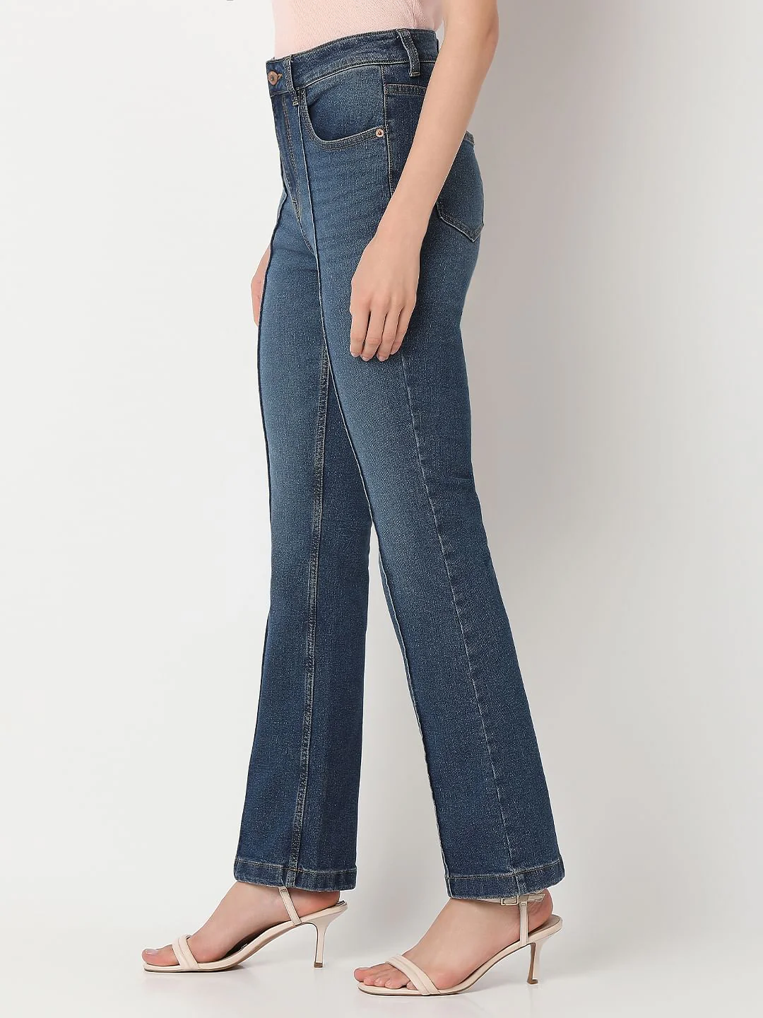 Dark Blue Bootcut Jeans - Image 3