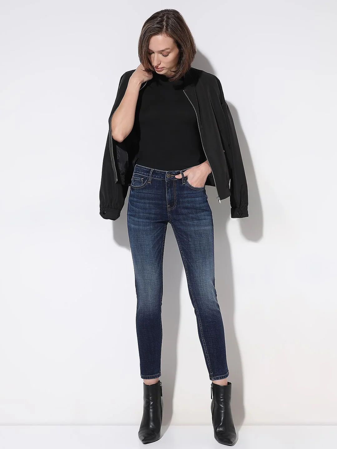 Dark Blue Skinny Fit Jeans