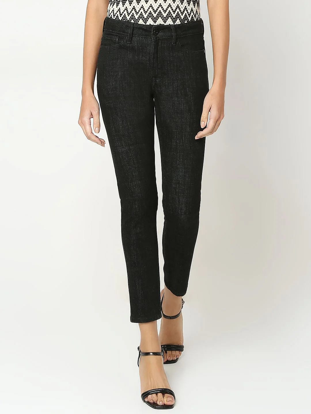 Black Skinny Fit Jeans - Image 2