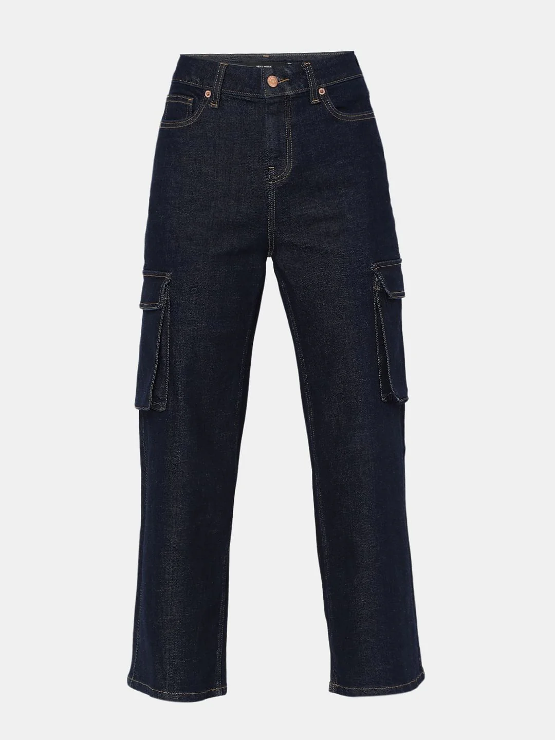 Dark Blue Wide-Leg Jeans - Image 7