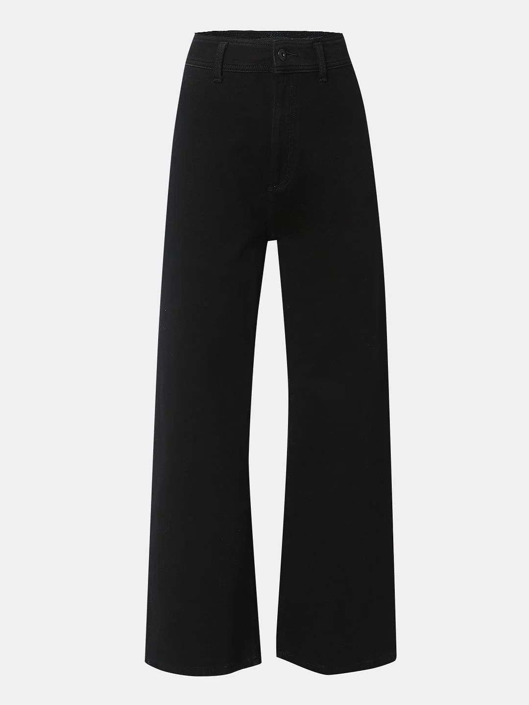 Black High Rise Wide Leg Jeans - Image 7