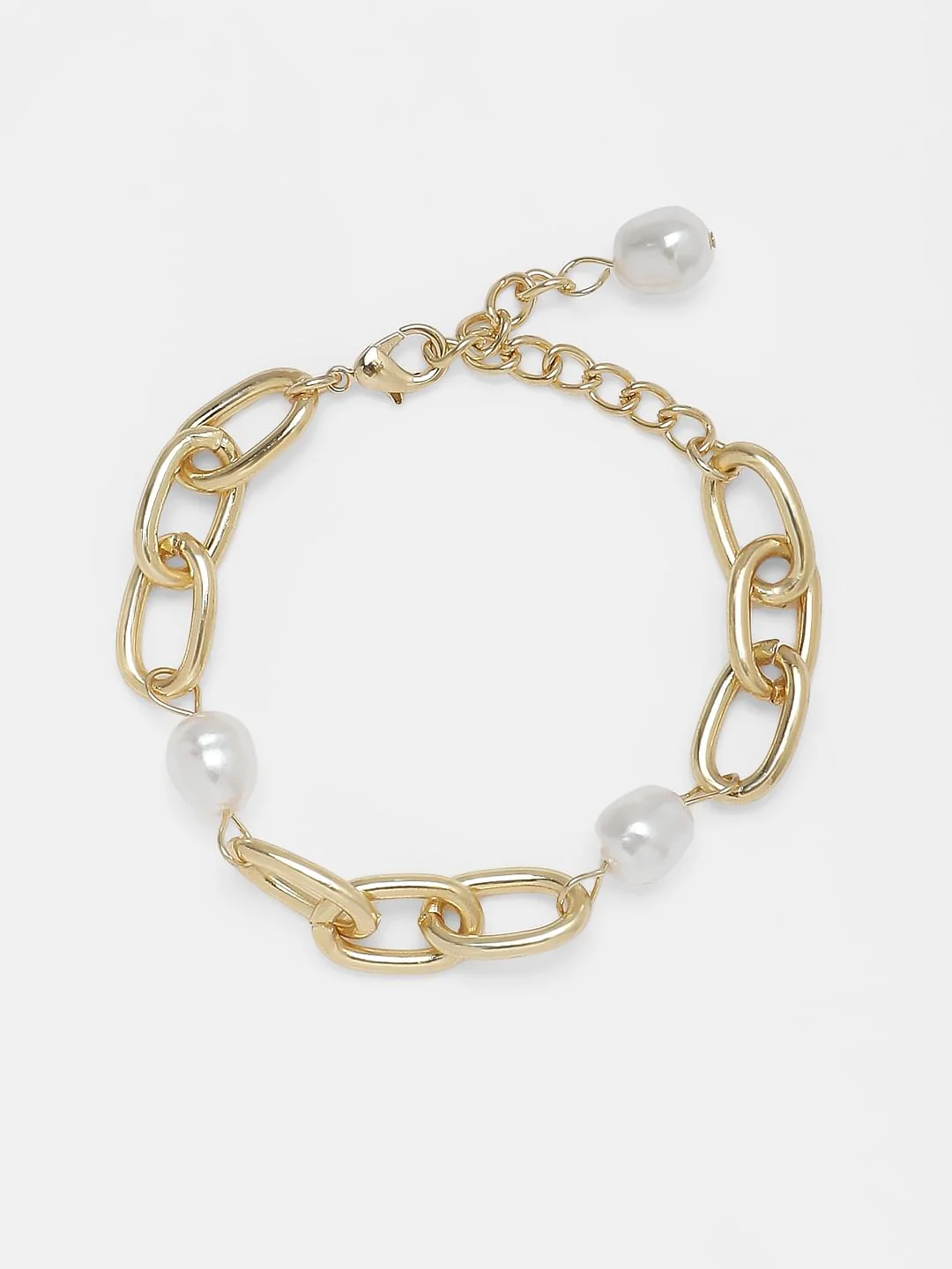 Golden Pearl Chain Bracelet - Image 2