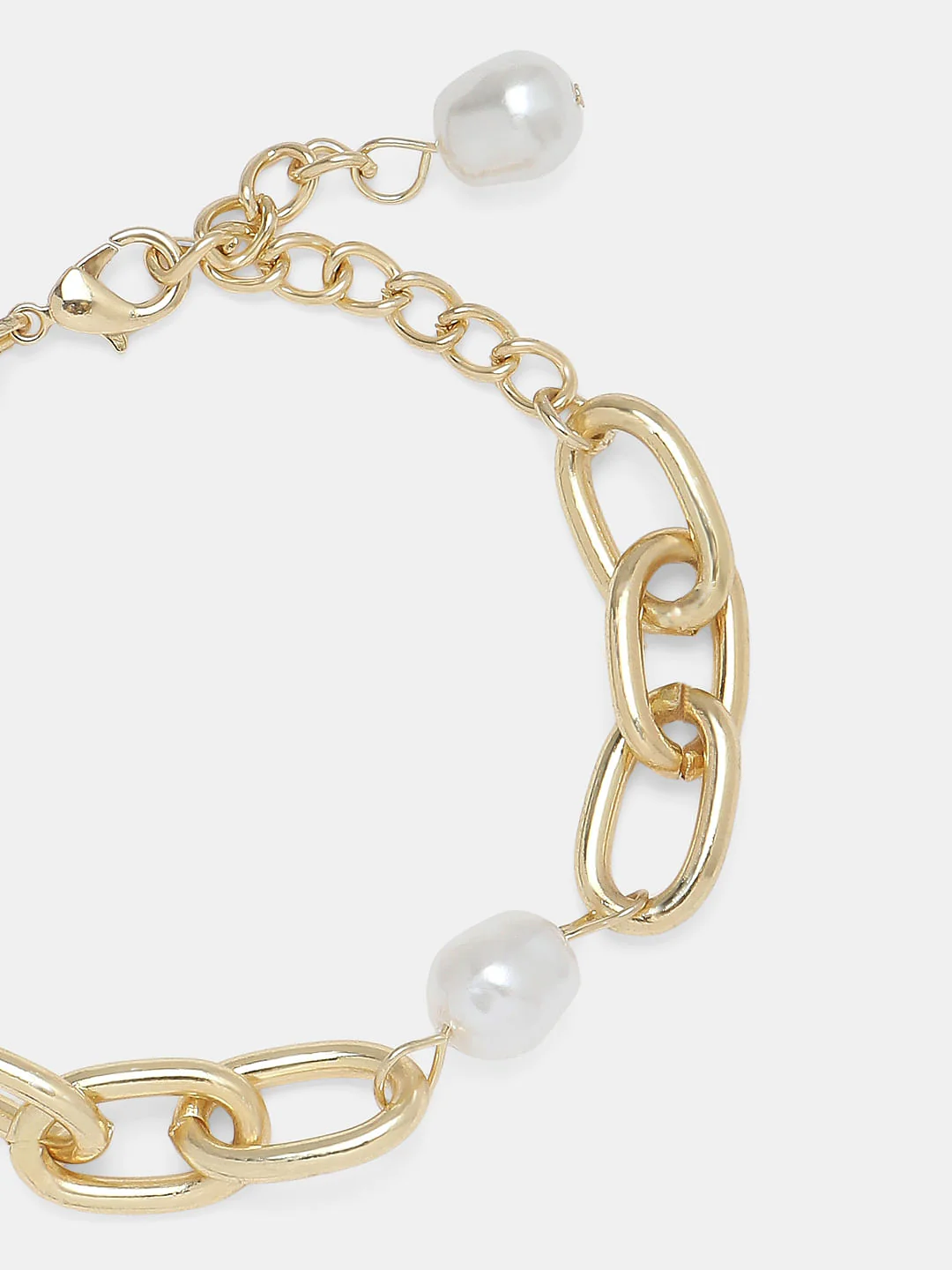 Golden Pearl Chain Bracelet - Image 3