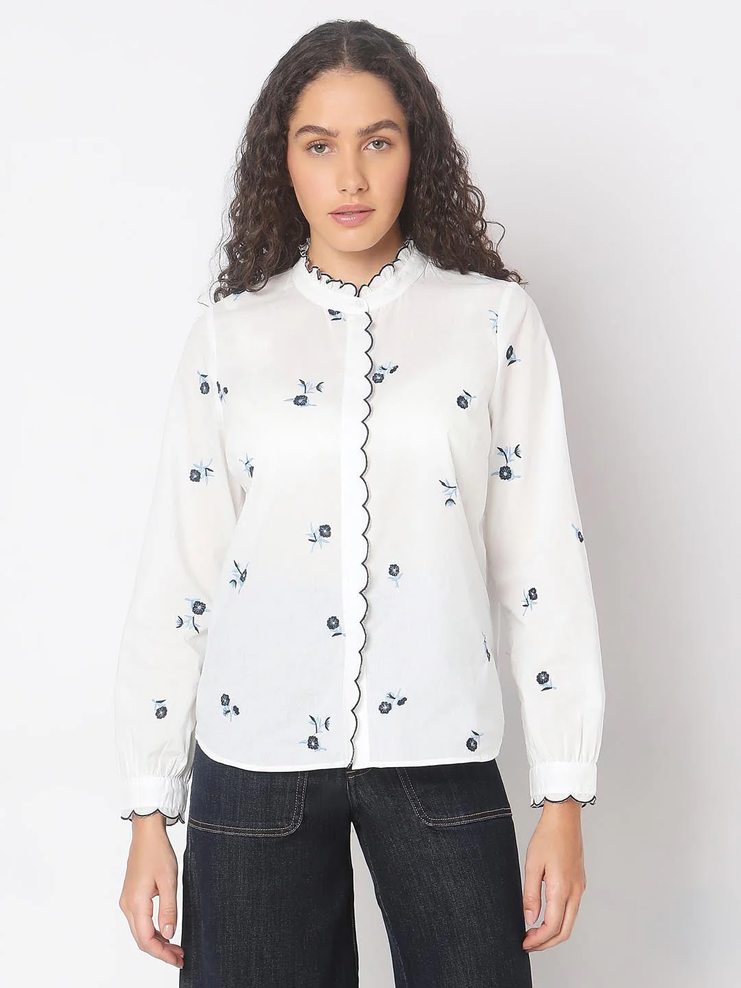 Vero Moda White Printed Cotton Shirt - Image 2