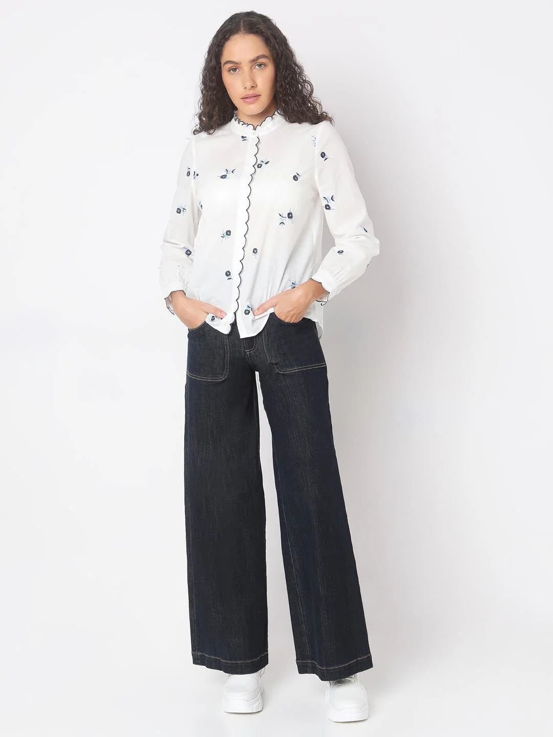 Vero Moda White Printed Cotton Shirt - Image 5