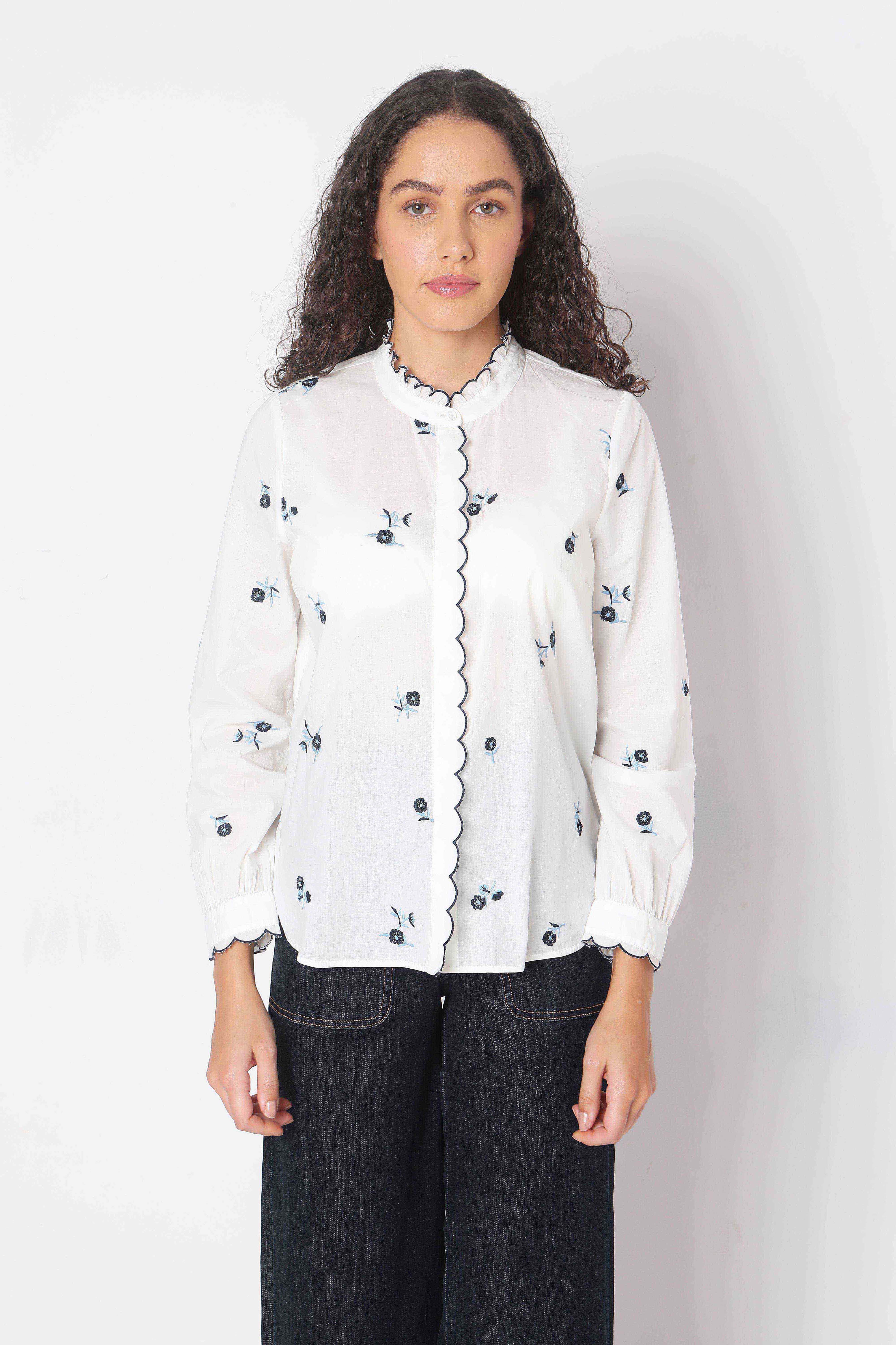 Vero Moda White Printed Cotton Shirt - Image 9