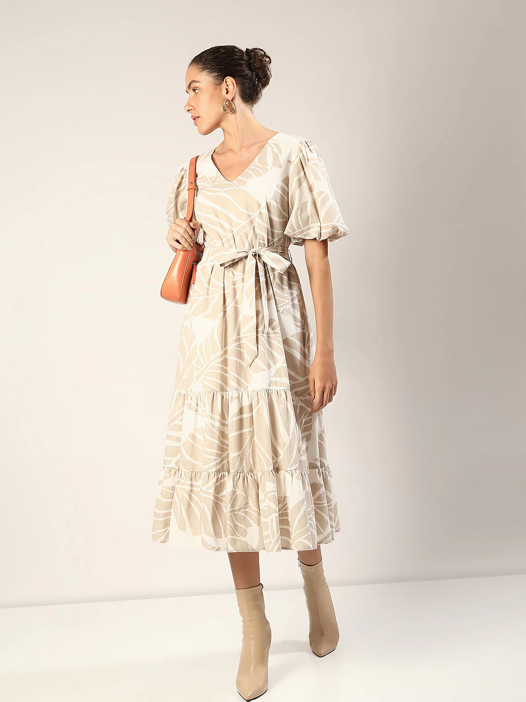 Off-White Printed Midi Dress