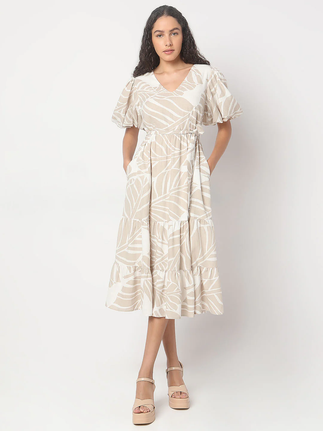 Off-White Printed Midi Dress - Image 2