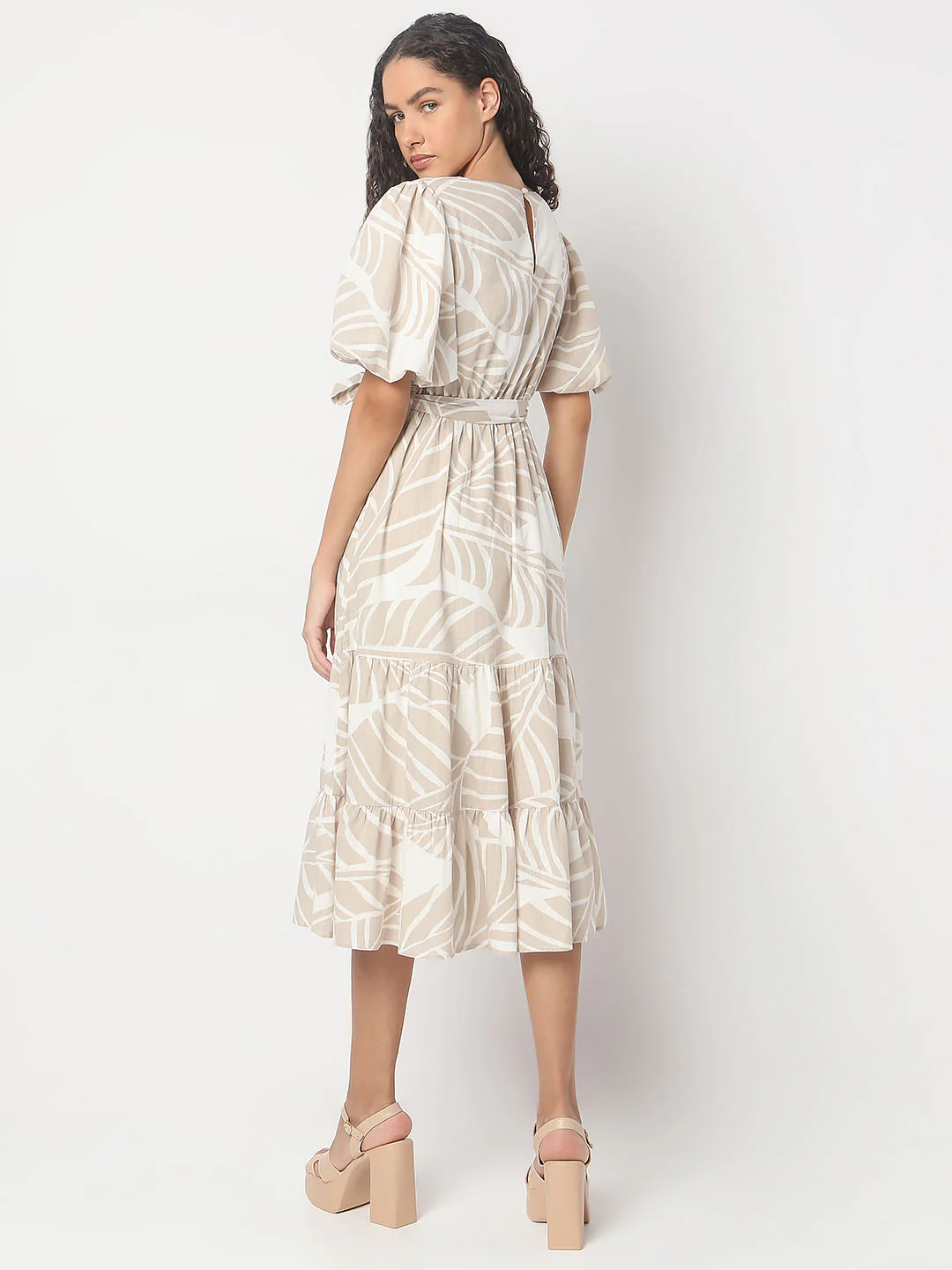 Off-White Printed Midi Dress - Image 4