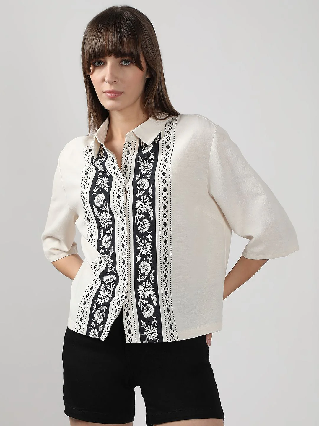 White Printed Shirt - Image 2