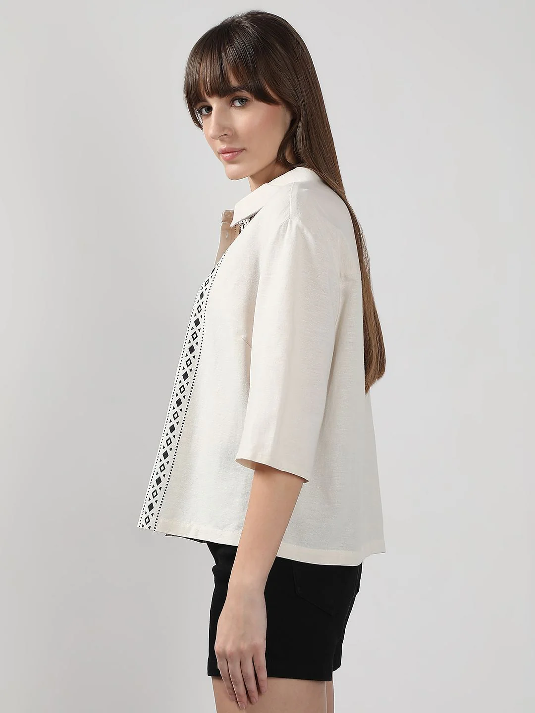 White Printed Shirt - Image 3