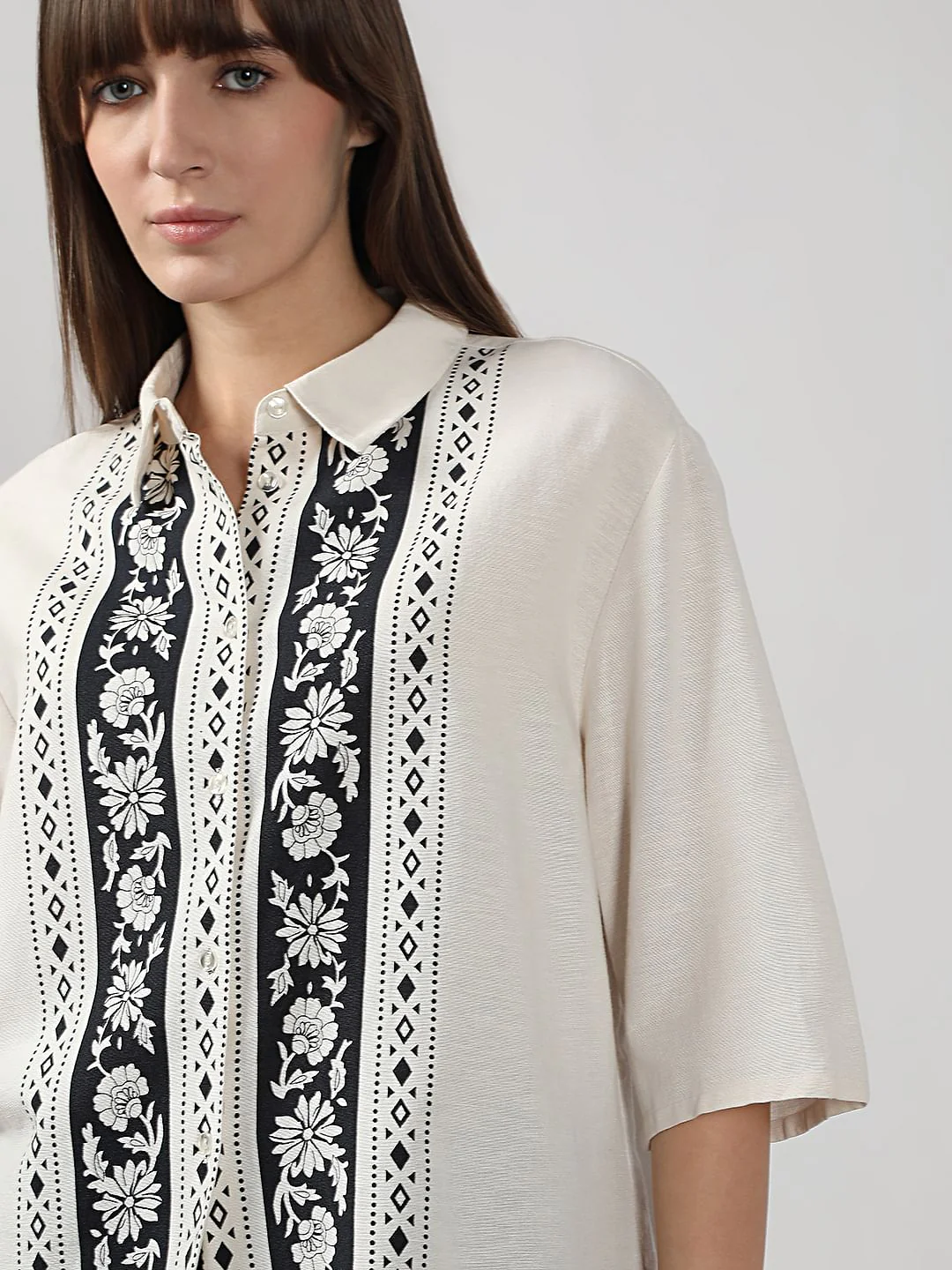 White Printed Shirt - Image 6